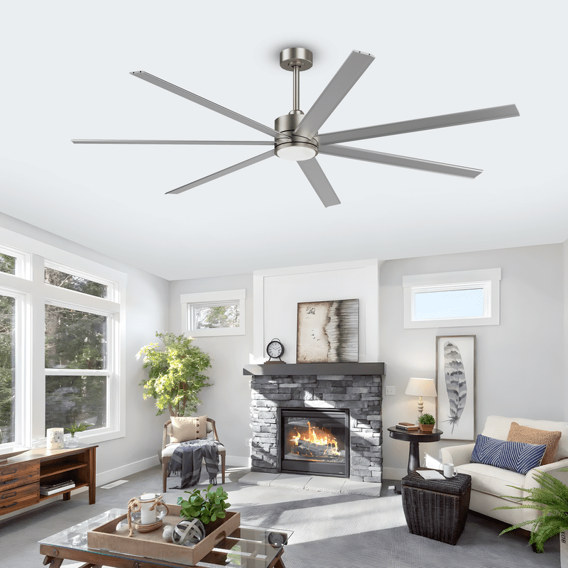 72 Inch Farmhouse Ceiling Fan With Lights - Rustic Caged Design, Quiet DC Motor, 6 Speeds & Remote