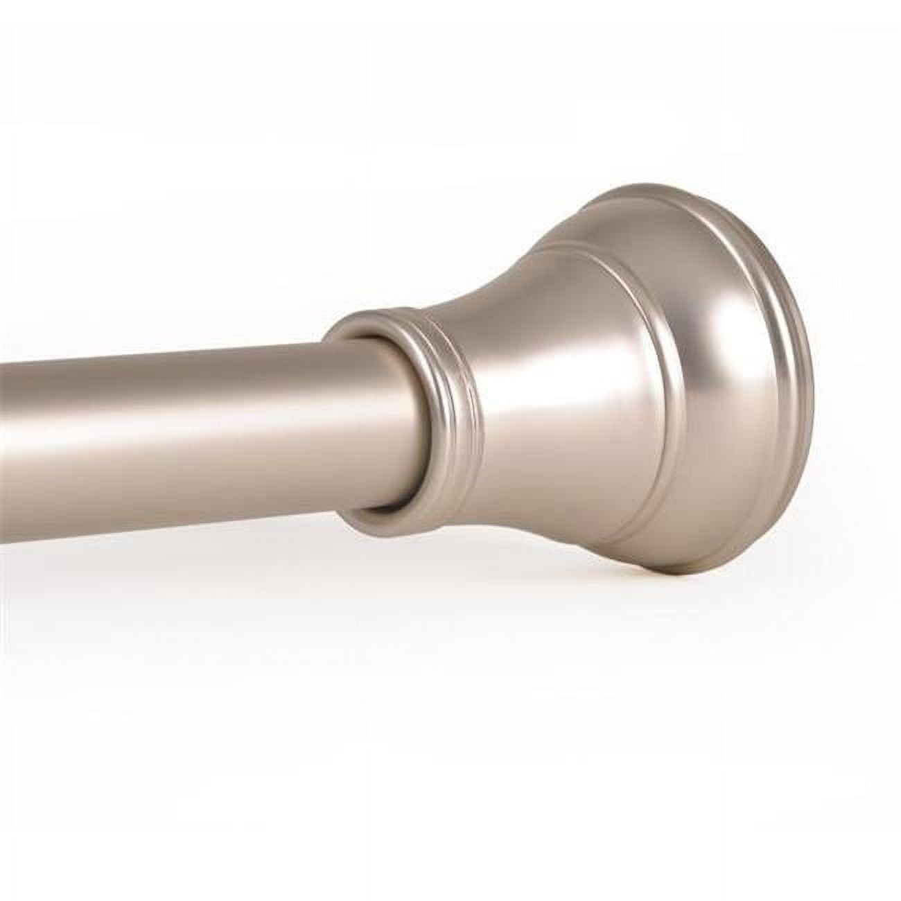 72" Brushed Nickel Aluminum Decorative Tension Shower Rod