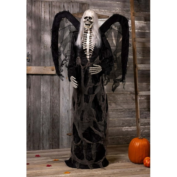 72 inch Black Winged Gruesome Greeter Halloween Decoration