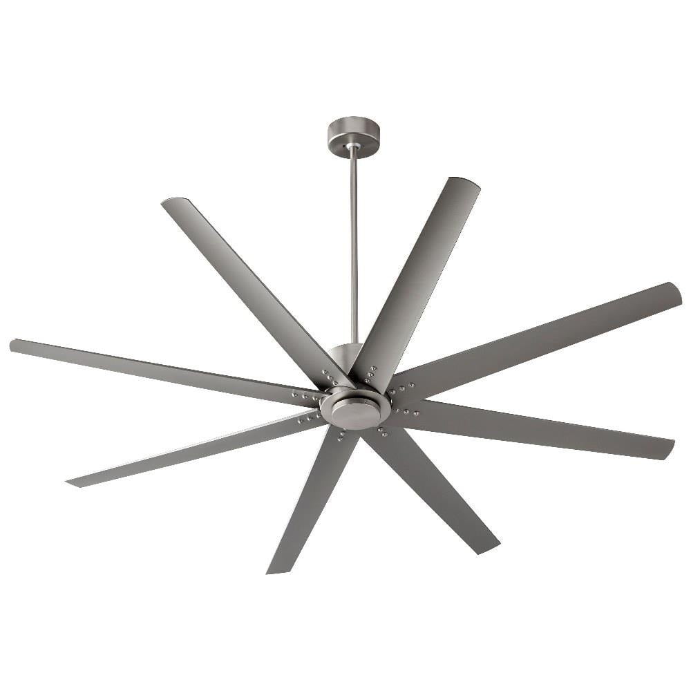 Chepstow Crescent 72'' Satin Nickel Ceiling Fan with Silver Blades