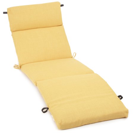 Blazing Needles 93475-REO-SOL-03 72 x 24 in. Solid Polyester Outdoor Chaise Lounge Cushion, Lemon