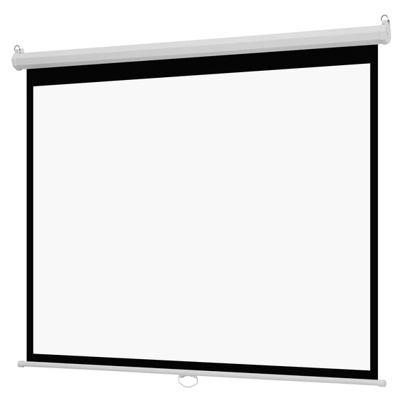 72 inch Pull Down Projector Screen 4K HD Wall Mounted Retractable Display for Home Theater Portable Movie Screen for Office Family Entertainment