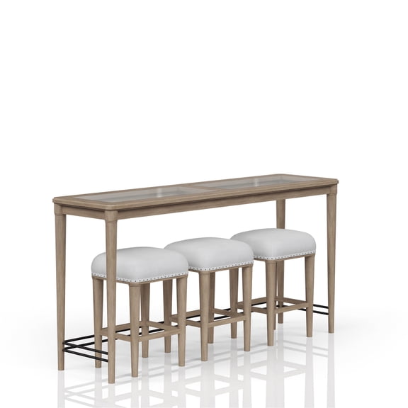 72 - inch console, 3 stools / Suitable for family gatherings