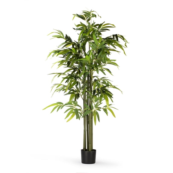 72 inches Artificial Bamboo Tree in Black Nursery Pot