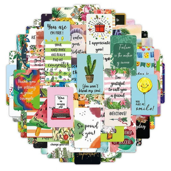 72 inspirational daily motivational cards - suitable for women, men, employees, and lunch boxes - cards of encouragement and appreciation