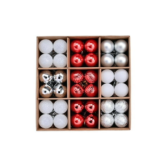 72 pcs Christmas Balls Ornaments for Christmas Decorations, Xmas Christmas Tree Shatterproof Ornaments Set for Holiday Wedding Party Decoration