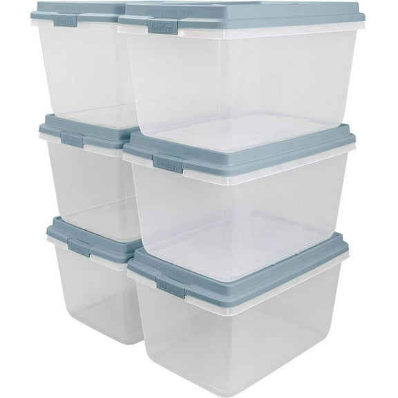 72 .qt Clear Hi Rise Storage Bin - 6 units