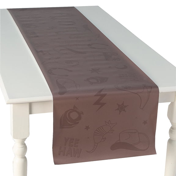 72" x 17" Modern Western Reusable Plastic Table Runner