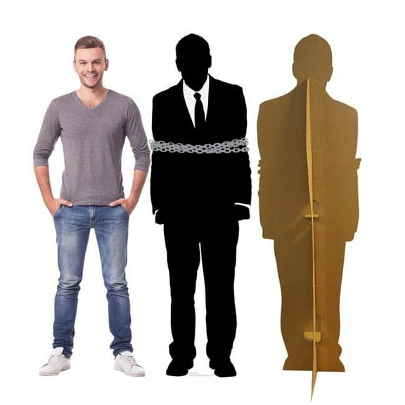 72 x 21 in. Prisoner Silhouette Cardboard Standup