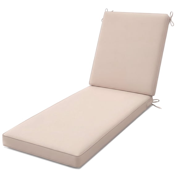 72 x 21 x 3 Waterproof Outdoor Chaise Lounge Cushion for Patio Lounge Chair Cushion Replacement, Peachy Tan