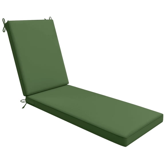 72 x 21 x 3 Waterproof Outdoor Chaise Lounge Cushion for Patio Lounge Chair Cushion Replacement, Dark Moss Green