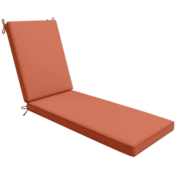 72 x 21 x 3 Waterproof Outdoor Chaise Lounge Cushion for Patio Lounge Chair Cushion Replacement, Rust