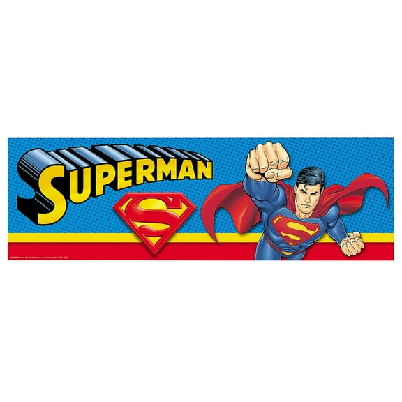 72" x 23" Superman Character Vinyl Banner - Medium