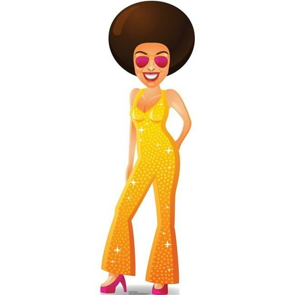72 x 23 in. Cartoon Disco Dancer Cardboard Standup