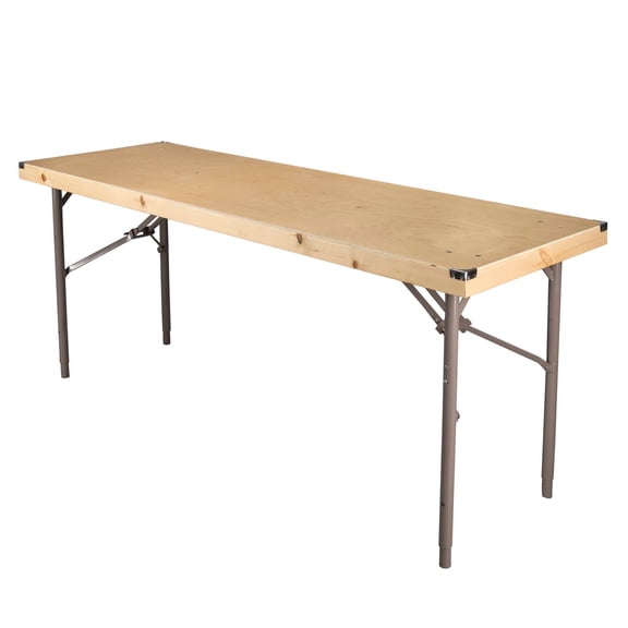 72" x 24" (6 Foot) Rectangle Plywood Expo Table - Adjustable Height by Chivari