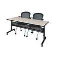 thumbnail image 1 of Regency Kobe 72 x 24 in. Flip-Top Privacy Nesting Table- Maple, 2 Cadence Nesting Chairs, 1 of 7