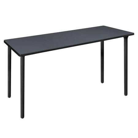 Regency Kee 72 x 24 in. Folding Training Seminar Table- Grey Top, Black Legs