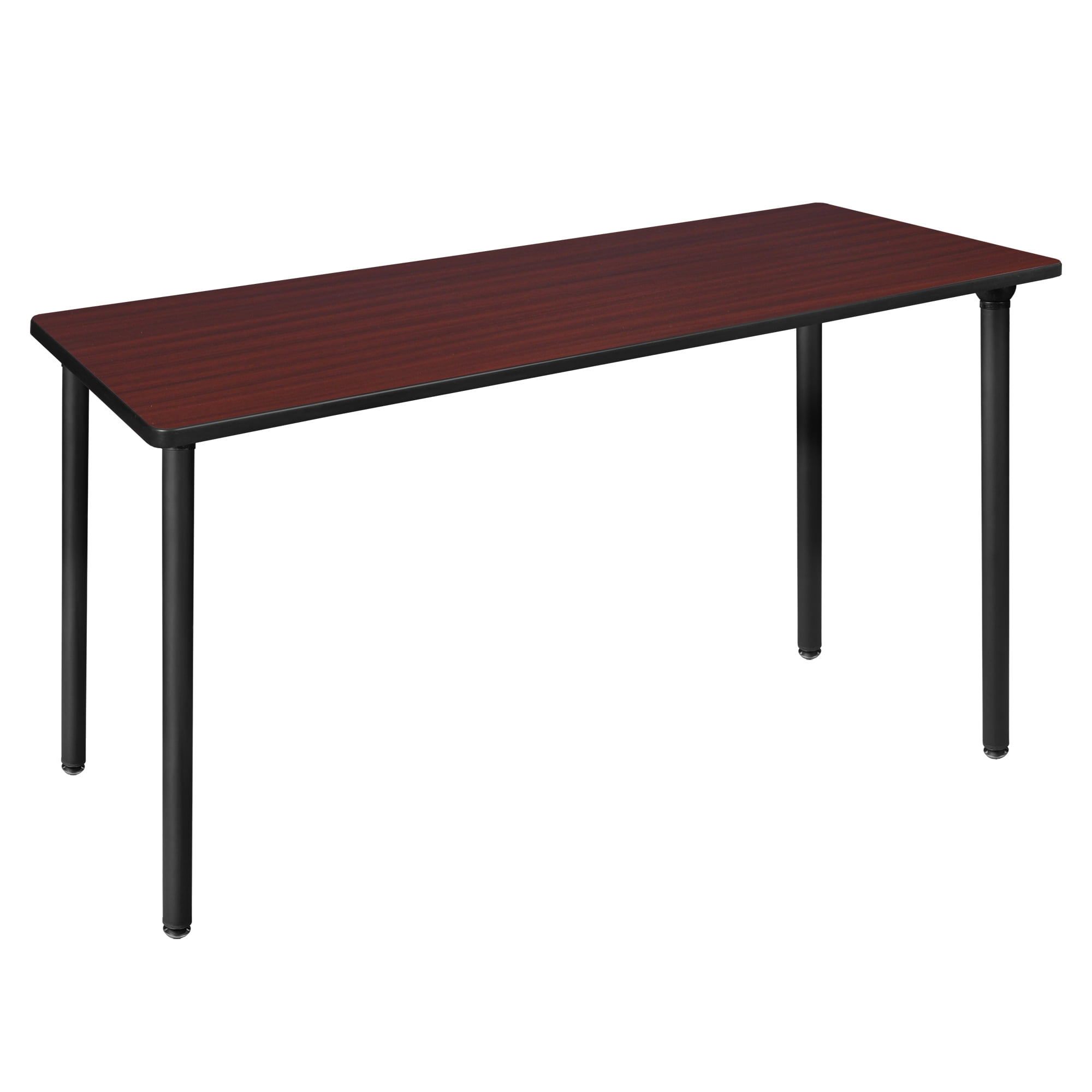 72" x 24" Kee Folding Training Wood Table- Mahogany/ Black