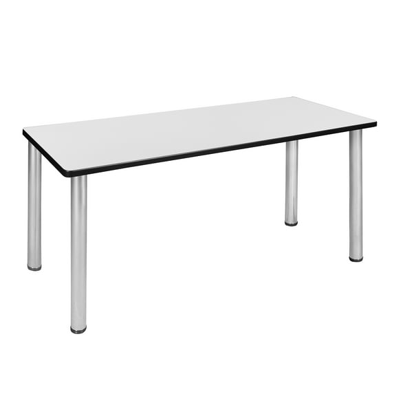72" x 24" Kee Training Table- White/ Chrome