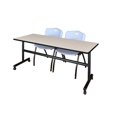 thumbnail image 1 of 72 x 30 Flip Top Mobile Training Table with Maple & Grey 2 in. M Stack Chairs, 1 of 1