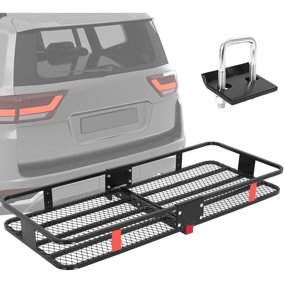 72" x 30" Heavy-Duty Hitch Cargo Carrier  500 Lbs Capacity, Folding Design with Hitch Lock, Reflective Safety Panels, Fits 2" Receiver for SUVs