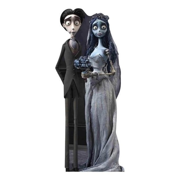 72 x 31 in. Bride & Groom Cardboard Cutout, Corpse Bride