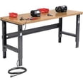 thumbnail image 1 of 72 x 36 in. Shop Top Square Edge Workbench with Adjustable Height - Black, 1 of 1
