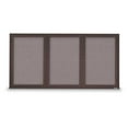 thumbnail image 1 of 72 x 36 in. Triple Door Traditional Indoor Enclosed Corkboard with Surf Fabric Backing Board & Bronze Anodized Aluminum Frame, 1 of 1