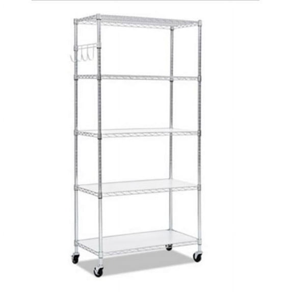 72 x 36 x 18 in. 5-Shelf Wire Shelving Kit, Silver