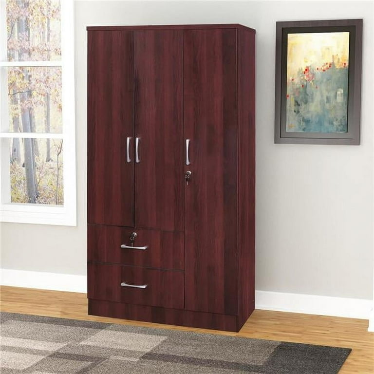 72 x 36 x 20 in. Symphony Wardrobe Armoire Closet with Two Drawers
