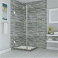 thumbnail image 1 of 72 x 38 x 32.38 in. Bromley Frameless Corner Hinged Shower Enclosure, Chrome, 1 of 1