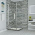 thumbnail image 1 of 72 x 40.25-41.25 x 38.375 in. Bromley Frameless Corner Hinged Shower Enclosure - Chrome, 1 of 1