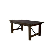 72″ x 40″ (6 Foot ) Fruitwood Rectangle Straight Leg Wood Farm Table