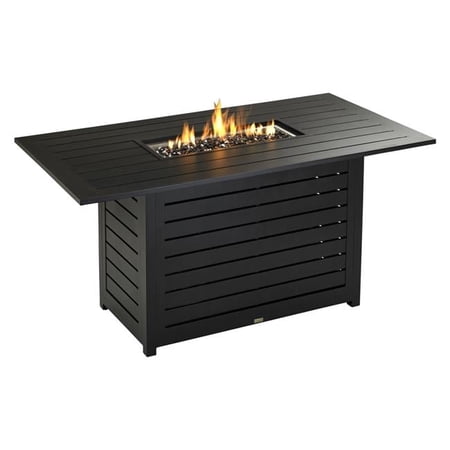 72 x 40 in. Regal Rectangle Aluminum Counter Table with Fire Pit