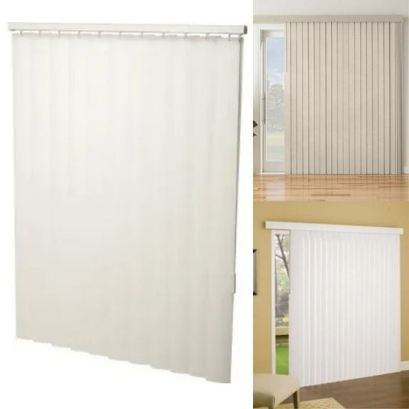 72W x 48L" Alabaster 3-1/2" Vertical Blind Room Darkening Vertical Blind Easy Installation for Patio Doors, Living Room & Bedroom