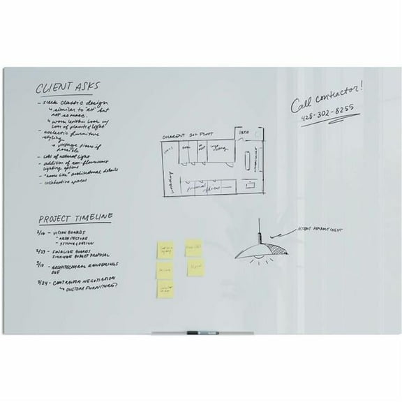 72 x 48 in. Floating Glass Dry Erase Board