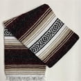 thumbnail image 1 of 72 x 48 in. Handwoven Mexican Blanket, Wine & Tan, 1 of 1
