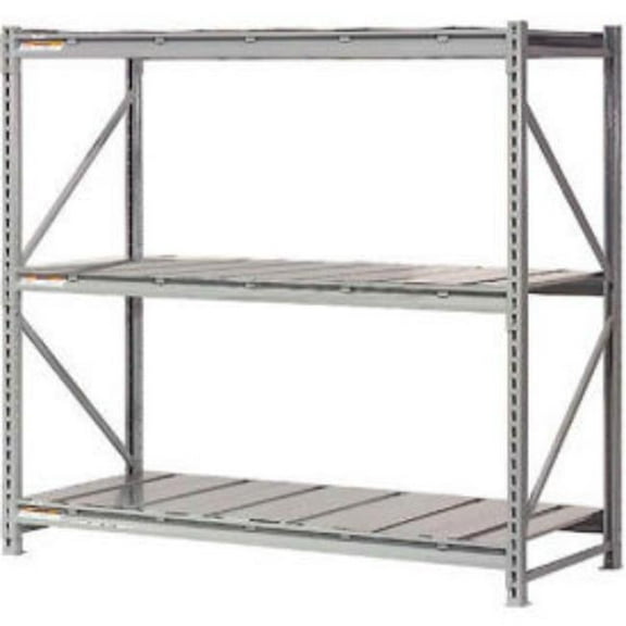 72 x 60 x 24 in. Extra Heavy Duty Starter Storage Rack with Steel Deck, Gray