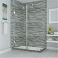 thumbnail image 1 of 72 x 60 x 38.38 in. Bromley Frameless Corner Hinged Shower Enclosure, Stainless Steel, 1 of 1