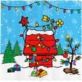 thumbnail image 1 of 72" x 72" Cartoon Christmas Shower Curtain for Kids Bathroom Set Comic Book Xmas Present Home Bath Bathtub Decoration Durable Fabric Machine Washable, 1 of 5
