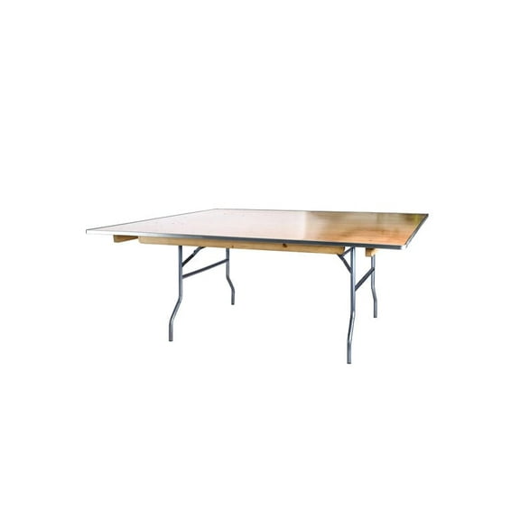 72" x 72" (6 Foot) Square Heavy Duty Plywood Folding Table by Chivari