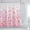 thumbnail image 1 of 72" x 72" Red Heart Shower Curtain for Happy Valentine''s Day Mother''s Day Sweet Love Pink Bathroom Set Couple Decoration Decor with 12 Hooks, 1 of 1