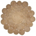 thumbnail image 1 of 72 x 72 in. Orbital Natural Jute Area Rug - Natural - 72in. x 72in., 1 of 1