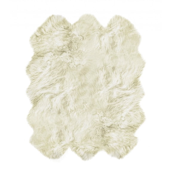 72" x 72" x 2" Natural, Sheepskin - Area Rug