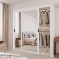thumbnail image 1 of 72" x 80" Height Mirror Sliding Closet Doors Forested With Silent Sliding Rollers, Contemporary Design For Walk-In Closets And Nursery Rooms, 1 of 8