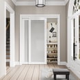 thumbnail image 1 of 72" x 80" Sliding Closet Door Primed Frosted Glass Panels With Installation Hardware Kit, 1 of 6