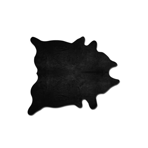 72" x 84" Black, Cowhide - Rug