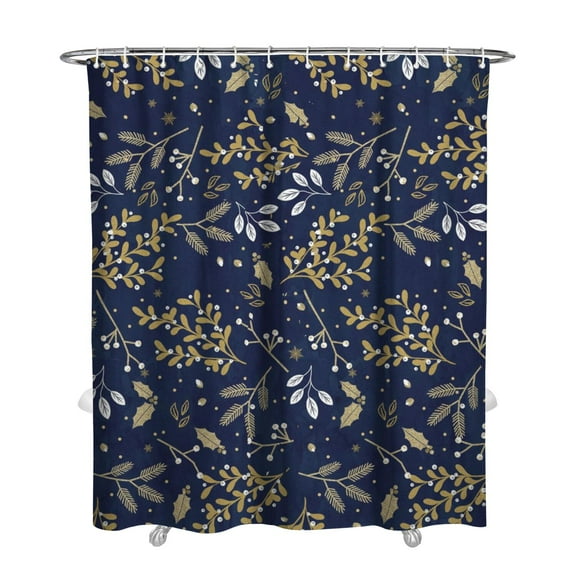 72" x 84" Boho Chic Floral Shower Curtain Watercolor Bloom Print Waterproof Quick-Dry Bathroom Drape