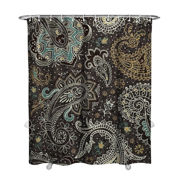72" x 84" Classic Paisley Shower Curtain Timeless Elegant Vintage Retro Ethnic Floral Bathroom Decor