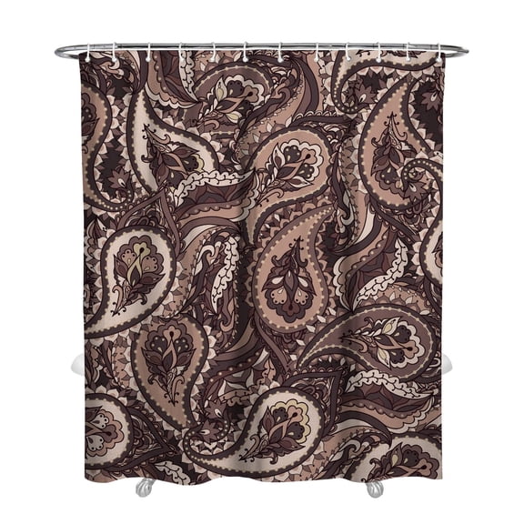 72" x 84" Exotic Paisley Shower Curtain Tribal Indian Ethnic Bohemian Vintage Floral Bathroom Decor
